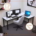 Белый угловой офисный компьютерный стол