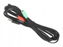 Kabel adapter jack 4pin (M) 2x3pin (F) 55cm Akyga Złącza minijack (3,5 mm) - 2x minijack (3,5 mm)