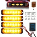 4X СВІТЛО STROBOSKOPOWE АВТОМОБІЛЬНИЙ ПОПЕРЕДЖУЮЧІ 12-24V 6LED Z ПУЛЬТОМ  фото 14