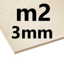 ФАНЕРНАЯ ПЛИТА 3мм, ОБРЕЗКА ПО РАЗМЕРУ м2, СУХОЙ ЛИСТ