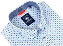 Koszula męska niebieska we wzory LERROS r. 3XL Wzór dominujący mix wzorów