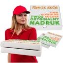 Картонные коробки для пиццы с вашим логотипом, 40х40, двухцветные.