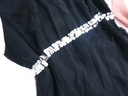 BE22 elegancka bluzka damska czarna cekiny wieczorowa zwiewna lekka S 36 M Kolekcja modna