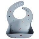 Силиконовый нагрудник Mushie с карманом Ретро Автомобили