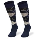 Элегантные носки для верховой езды с классическим ромбовидным узором.