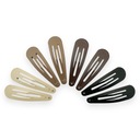 ЗАЖИМЫ ДЛЯ ВОЛОС PYKI ГЛАДКИЕ ЛАКИРОВАННЫЕ МАТОВЫЙ БЕЖЕВЫЙ И КОРИЧНЕВЫЙ 12 ШТ.