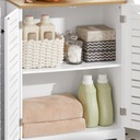 SoBuy Шкаф для ванной с дверцами, шкаф для обуви, кухонный комод BZR41-W