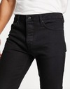 Čierne džínsy s rovnými nohavicami defekt W36 L32 Veľkosť 36/32