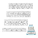 ФОРМЫ ДЛЯ ДЕКОРАТОВ ИЗ САХАРНОЙ ПАСТЫ, 4 КРУЖЕВНЫХ ДЕТАЛИ