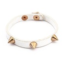 Браслет Шипы Шпильки Ремешок Белое Золото