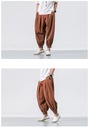 Jarné pánske voľné háremové nohavice čínska ľanová potítka Strih baggy