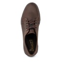 Мужские кожаные туфли POLBUT POLSKIE на шнуровке 320 темно-коричневые 40