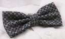 Мужской комплект галстука-бабочки и нагрудного платка - Alties - Beżowe Grochy