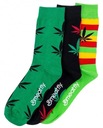 ponožky Meatfly Ganja Green 3 Pack - Multicolor