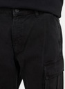 TERRANOVA džínsové nohavice čierne cargo milície široké nohavice W31 82cm Strih voľný
