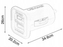 ŁADOWARKA SAMOCHODOWA 3.1A 2xUSB 12/24V CZARNA Kod producenta 5905215714887