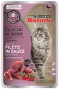 Беззерновое филе для кошек Benek Mix 28х85г