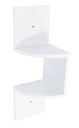 ПОЛКА НАСТЕННАЯ УГЛОВАЯ 2 ПОЛКИ БЕЛАЯ 19,5x19,5x60 СМ