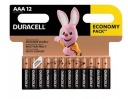 12 щелочных батареек DURACELL AAA R3 LR03, 12 шт.