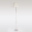 LAMPA PODŁOGOWA KRYSZTAŁOWA BIAŁA ABAŻUR IRIS 1F