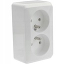 Schneider PRIMA Розетка двойная накладная белая