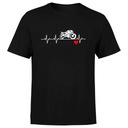 Мужская футболка с принтом для мотоциклиста мотоциклетная линия жизни L