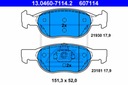 ZAPATAS DE FRENADO PARTE DELANTERA ATE 13.0460-7114.2 