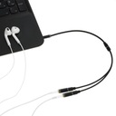 Rozdzielacz jack splitter słuchawkowy audio 4pin Długość kabla 0.3 m
