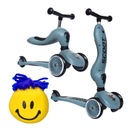 SCOOTANDRIDE Highwaykick 1 2w1 Jeździk i hulajnoga 1-5 lat Steel + GRATIS