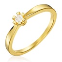 ЗОЛОТОЕ КОЛЬЦО 585 БРИЛЛИАНТОВ С БРИЛЛИАНТОМ 0,06 карата 24 часа