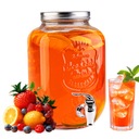 БАНКА С КРАНОМ СТЕКЛЯННАЯ БАНКА 4 Л ДЛЯ ЛИМОНАДНЫХ НАПИТКОВ ВОДА БОЛЬШОЙ КОНТЕЙНЕР