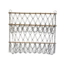 Macrame Mesh Мягкий гамак для хранения мягких игрушек, подвесной органайзер, серый
