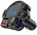 Автомобильный FM-передатчик Bluetooth QC 3.0 PD со светодиодной подсветкой, адаптер автомобильного зарядного устройства