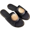 ЭЛЕГАНТНЫЕ ЖЕНСКИЕ ТАПОЧКИ СО СТРУЯМИ - размер 41