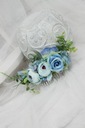 Гребень для волос с пионовидной розой BLUE boho свадьба