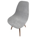 Светло-серый бархатный чехол на стул в скандинавском стиле