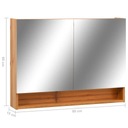 vidaXL Kúpeľňová skrinka so zrkadlom a LED, farba dubová 80x15x60 cm MDF Ďalšie informácie so zrkadlom