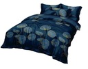 3D КОМПЛЕКТ ПОСТЕЛЬНОГО ПРИНАДЛЕЖНОСТИ 160х200 ТЕМНО-СИНИЕ ЛИСТЬЯ 2408