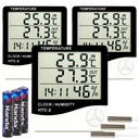 3X IDŐJÁRÁS ÁLLOMÁS IDŐJÁRÁS HŐMÉRŐ SZOBA HIGROMÉTER MINI SZETT