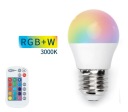 E27 G45 Светодиодная лампа 4,8 Вт RGB+WW RGBW с ИК-пультом дистанционного управления