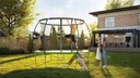 Садовый батут с внутренней сеткой для детей 374см 12FT - Zipro