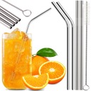 НАБОР из 4х МНОГОРАЗОВЫХ МЕТАЛЛИЧЕСКИХ СОЛОМОК ДЛЯ ЭКОЛОГИЧЕСКИХ НАПИТКОВ + ОЧИСТИТЕЛЬНОЕ СРЕДСТВО