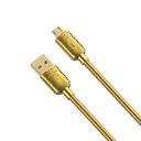 XO Kabel USB do microUSB 1 m 2,4A wytrzymały w oplocie złoty EAN (GTIN) 6920680830244