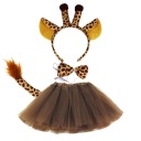 НАРЯД ЖИРАФА: ЮБКА + ПОВЯЗКА НА ГОЛОВУ + ГАЛСТУК-БАБОЧКА + ХВОСТ.