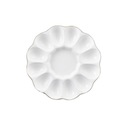 Talerz do jajek Florina Classic porcelana biały Kolor biały