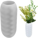 ВАЗА ДЛЯ ЦВЕТОВ 17СМ, НЕ РАЗБИВАЕМАЯ, СОВРЕМЕННАЯ БЕЛАЯ