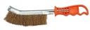 ЩЕТКА ИЗ ЛАТУННОЙ ПРОВОЛОКИ VOREL, ПЛАСТИКОВАЯ РУЧКА