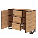 ВМЕСТИТЕЛЬНЫЙ КОМОД KLARA СИСТЕМА ЛОФТ СТИЛЬ ДУБ ЗОЛОТО МЕТАЛЛ НОЖКИ