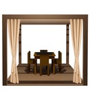 САДОВАЯ ШТОРА ДЛЯ БЕСЕДКИ 155Х240 люверс