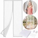 МАГНИТНАЯ МОСКИТНАЯ СЕТКА ДЛЯ ДВЕРНОЙ СЕТКИ 210х100см БЕЛАЯ БОЛЬШАЯ ПРОЧНАЯ